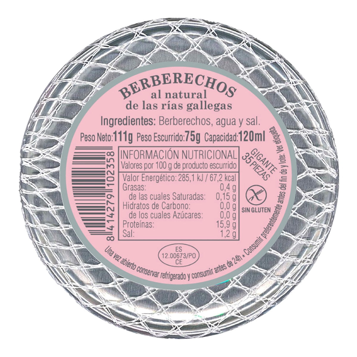 Vongole Berberechos naturali degli estuari della Galizia "Pesca de Rias" 35 pezzi Rosa Lafuente