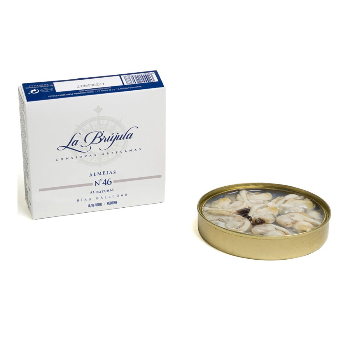 Vongole al naturale Nr. 46 14/16 pezzi La Brujula 111 gr.