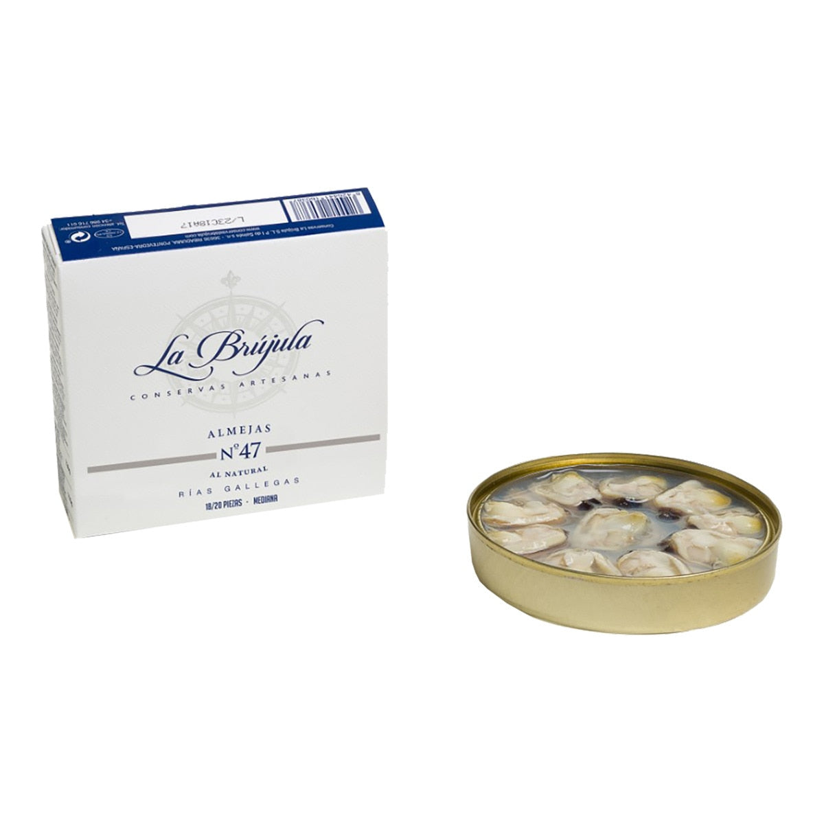 Vongole al naturale Nr. 47 18/20 pezzi La Brujula 111 gr.