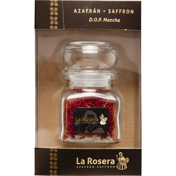 Zafferano Rosso LA ROSERA in pistilli. Denominazione di Origine La Mancha. Confezione da 1,5 g.