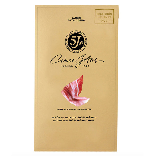 Prosciutto CINCO JOTAS Jamón de bellota 100% razza iberica tagliato a mano in fabbrica 80 g.