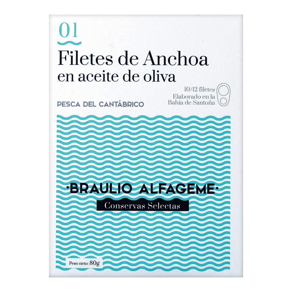 Filetti di acciughe in olio d'oliva Braulio Alfageme Conservas Selectas 10/12 filetti di dingley