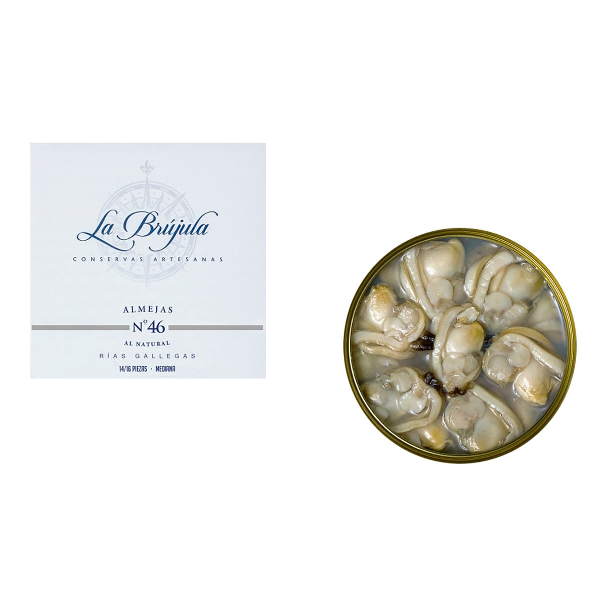 Vongole al naturale Nr. 46 14/16 pezzi La Brujula 111 gr.