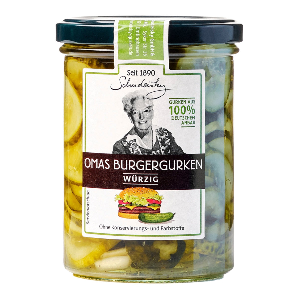 Hamburger Schudeisky con sottaceti della nonna