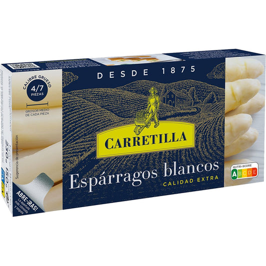 Asparagi bianchi extra grandi 4-7 pezzi in lattina da 150 g marca CARRETILLA AG