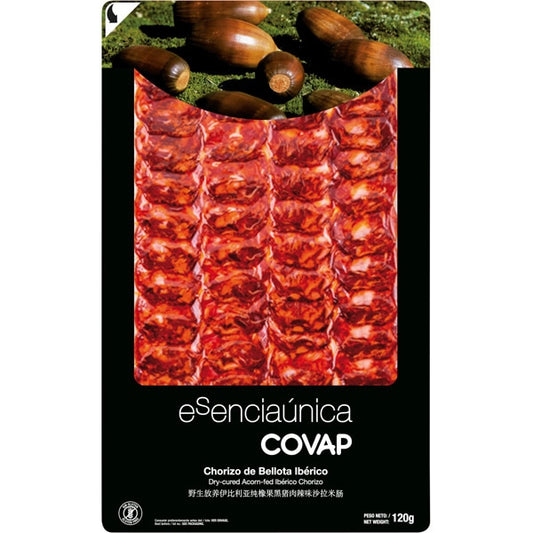 Salame piccante COVAP ESENCIAUNICA Chorizo de bellota 100% razza iberica tagliato a macchina 120 g. AG (Copy)