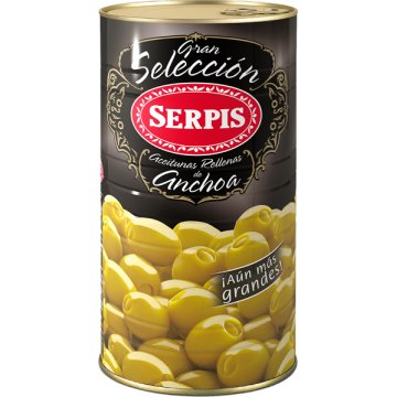 Barattolo di olive ripiene di acciughe Serpis, 1,5 kg BG