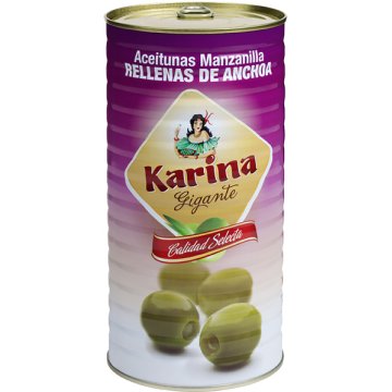 olive ripiene di acciughe Karina 161/200 lattina da 1,5 kg BG