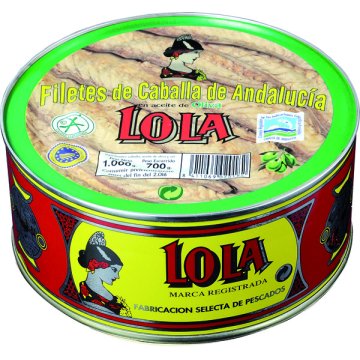 Sgombro Lola del Sud in filetti di olio vegetale, lattina da 1,15 kg BG