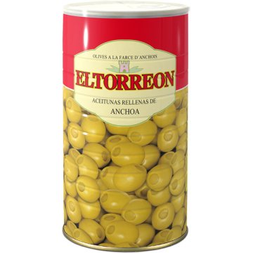 olive ripiene di acciughe Torreon, lattina da 1,5 kg BG