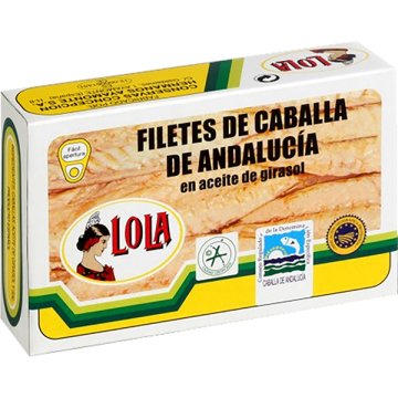 Filetti di sgombro Lola andalusa in olio di semi di girasole, lattina 125 g BG