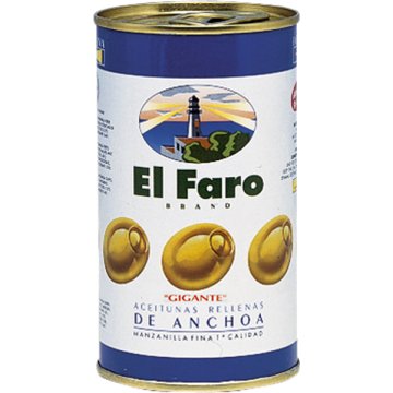 Lattina di alici 450 gr BG ripiena di olive Faro