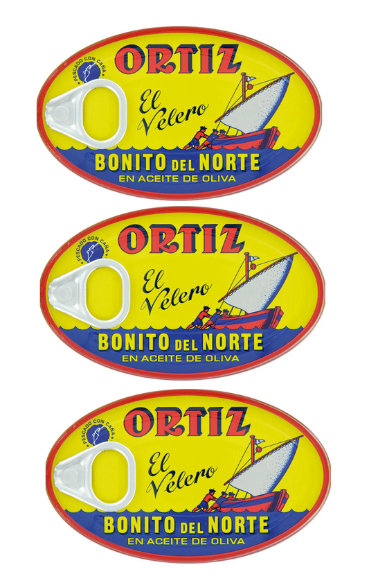 Bonito del norte ORTIZ in olio di oliva, 3 lattine da 82 g. ognuna AG