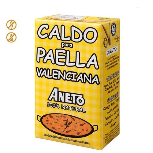 Brodo 100% naturale gourmet Aneto per preparare la Paella Valenciana